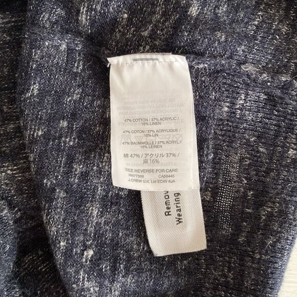 J Crew Sweater Mens Medium Blue Linen Cotton Lightweight Crew Neck Pullover - Picture 9 of 9